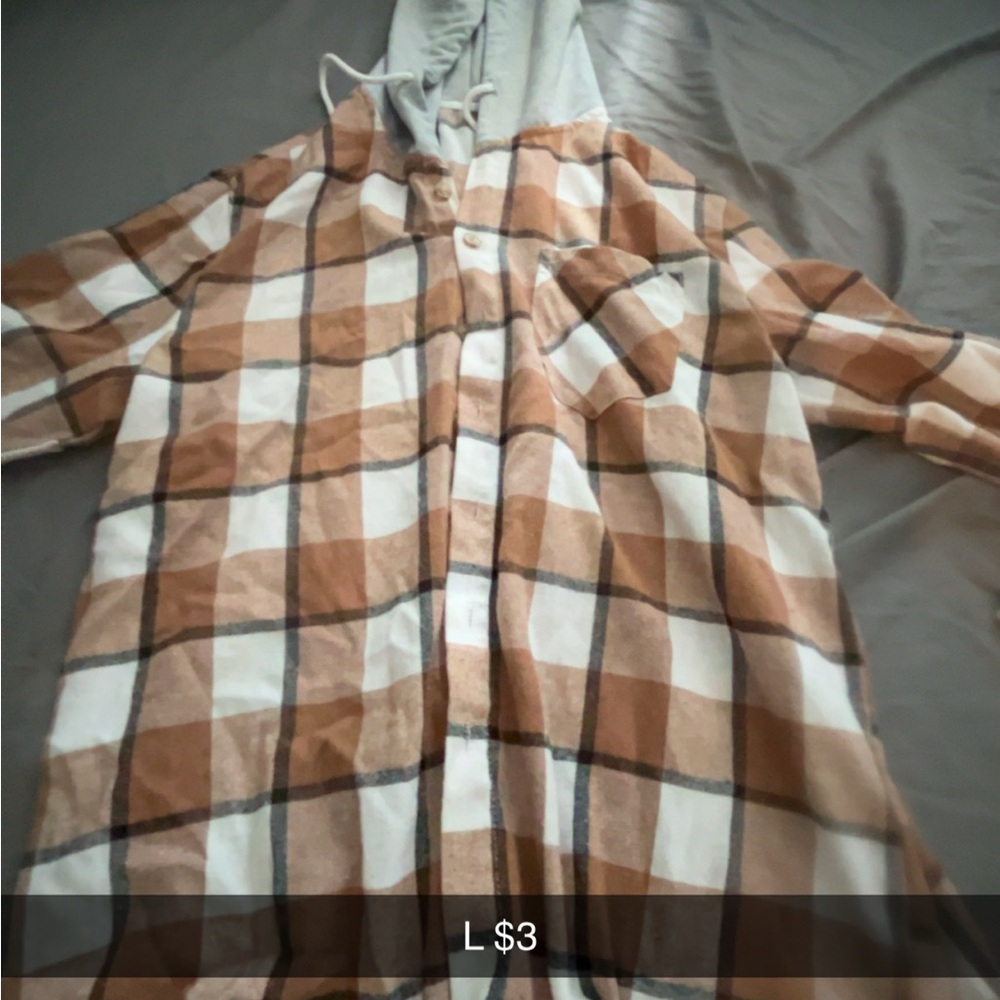 Plaid Hooded Shirt Jacket
